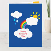 Persoonlijke Regenboog Weer Moederdagkaart Kaart (Voorkant)