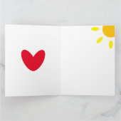 Persoonlijke Regenboog Weer Moederdagkaart Kaart (Binnen)