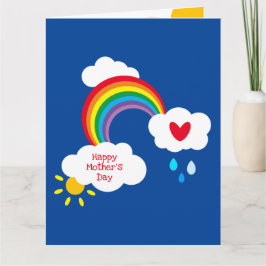 Persoonlijke Regenboog Weer Moederdagkaart Kaart