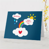 Persoonlijke Regenboog Weer Moederdagkaart Kaart (Gele Bloem)