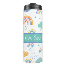 Persoonlijke regenboogdrank tumbler