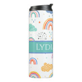 Persoonlijke regenboogdrank tumbler thermosbeker (Gedraaid links)