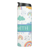 Persoonlijke regenboogdrank tumbler thermosbeker (Geroteerd rechts)
