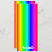 Persoonlijke regenbooggradiënt bladwijzer met naam (Voorkant / Achterkant)