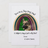 Persoonlijke regenbooghond Foto Vaderdag Kaart (Voorkant / Achterkant)