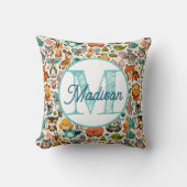 Persoonlijke regenboogkussen met monogram kussen (Voorkant)