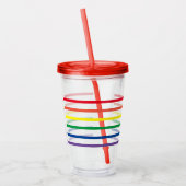 Persoonlijke regenboognaam acryl drinkbeker (Links)