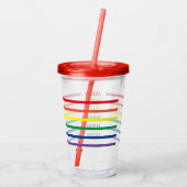 Persoonlijke regenboognaam acryl drinkbeker (Achterkant)