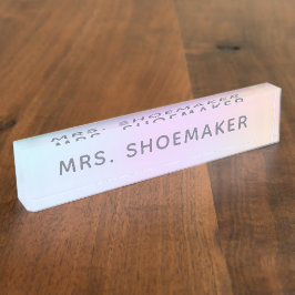 Persoonlijke regenboogpasta-holografisch naambordje