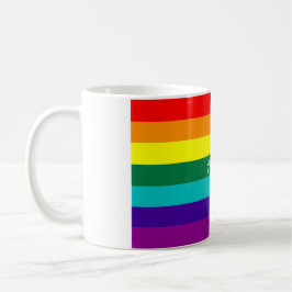 Persoonlijke regenboogvlag voor LGBTQ Pride Month Koffiemok
