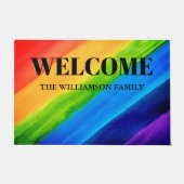 Persoonlijke regenboogWelkomstdeuren Deurmat (Voorkant)