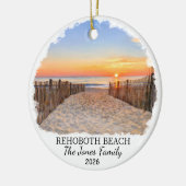 Persoonlijke Rehoboth Beach Versiering, Delaware Keramisch Ornament (Links)