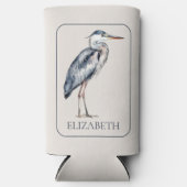 Persoonlijke Reiger Vogel op de Kust Seltzer Blikjeskoeler (Voorkant)