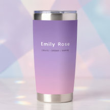 Persoonlijke Reisdrinkbeker met Naam Roze Paars