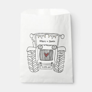 Persoonlijke reisvoordeur voor tractorland bedankzakje