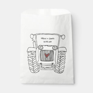 Persoonlijke reisvoordeur voor tractorland bedankzakje