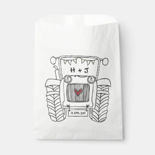 Persoonlijke reisvoordeur voor tractorland bedankzakje