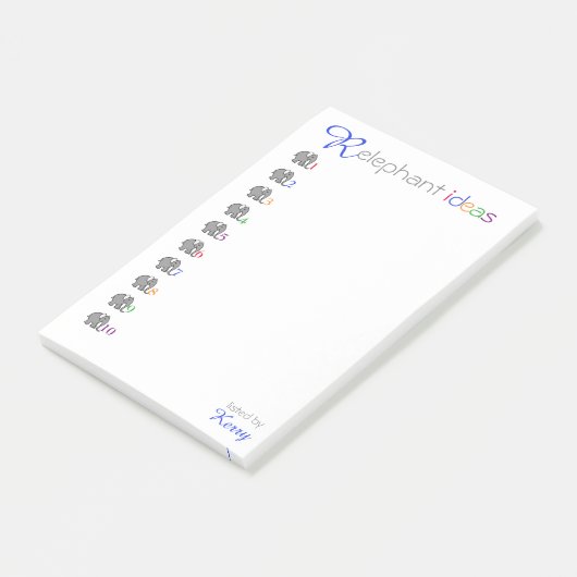 Persoonlijke 'RElephant' Creative Ideas Elephant Post-it® Notes (Schuin)