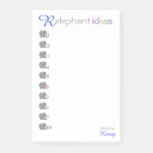 Persoonlijke 'RElephant' Creative Ideas Elephant Post-it® Notes (Voorkant)
