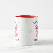 Persoonlijke rendier mok met warme chocolademelk v (Midden)