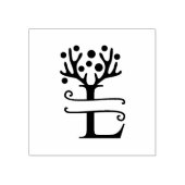 Persoonlijke rendierAntlers Naam "L" Rubberstempel (Afrduk)