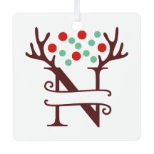 Persoonlijke rendierAntlers Naam "N"