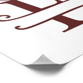 Persoonlijke rendierbrief F gesplitst monogram Poster (Hoek)