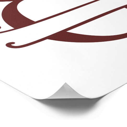 Persoonlijke rendierbrief of gesplitst monogram poster (Hoek)