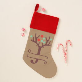 Persoonlijke rendieren Naam "J" Kerstsok