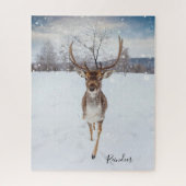 Persoonlijke rendierfoto legpuzzel (Verticaal)