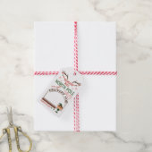 Persoonlijke rendierpost van de Noordpool Cadeaulabel (Met Touw)