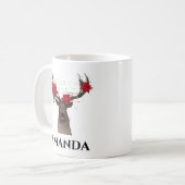 Persoonlijke rendiertjes - mok voor lichte kerstko (Voorkant links)