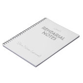 Persoonlijke repetities - grijze/houtskool tekst - notitieboek (Linkerzijde)