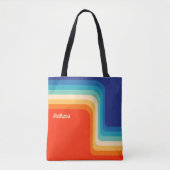 Persoonlijke Retro 70s Ombre Tote Bag (Voorkant)