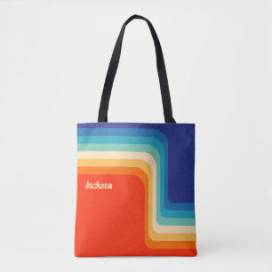 Persoonlijke Retro 70s Ombre Tote Bag