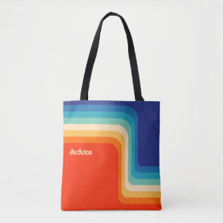 Persoonlijke Retro 70s Ombre Tote Bag
