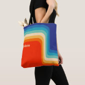 Persoonlijke Retro 70s Ombre Tote Bag (Dichtbij)