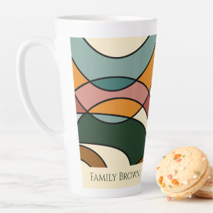 Persoonlijke Retro Abstracte Koffie Stijl Latte Mok