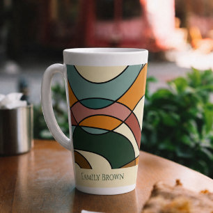 Persoonlijke Retro Abstracte Koffie Stijl Latte Mok