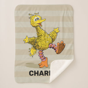Persoonlijke Retro Art Big Bird Sherpa Blanket Sherpa Deken