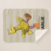 Persoonlijke Retro Art Big Bird Sherpa Blanket Sherpa Deken (Voorkant (horizontaal))