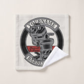Persoonlijke Retro BarberWinkel Barber Stoel Salon Bad Handdoek (Wasdoekje)