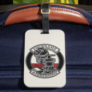 Persoonlijke Retro BarberWinkel Barber Stoel Salon Bagagelabel