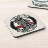 Persoonlijke Retro BarberWinkel Barber Stoel Salon Bier Onderzetter (Linkerzijde)