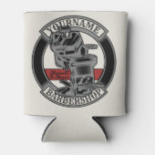 Persoonlijke Retro BarberWinkel Barber Stoel Salon Blikjeskoeler (Voorkant)