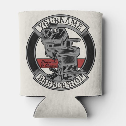 Persoonlijke Retro BarberWinkel Barber Stoel Salon Blikjeskoeler (Achterkant)