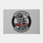 Persoonlijke Retro BarberWinkel Barber Stoel Salon Deurmat (Voorkant)