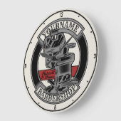 Persoonlijke Retro BarberWinkel Barber Stoel Salon Grote Klok (Hoek)