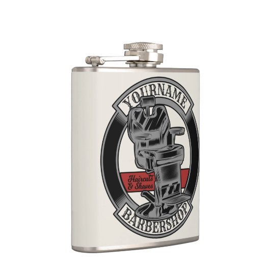 Persoonlijke Retro BarberWinkel Barber Stoel Salon Heupfles (Rechts)