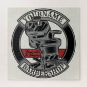 Persoonlijke Retro BarberWinkel Barber Stoel Salon Legpuzzel (Verticaal)